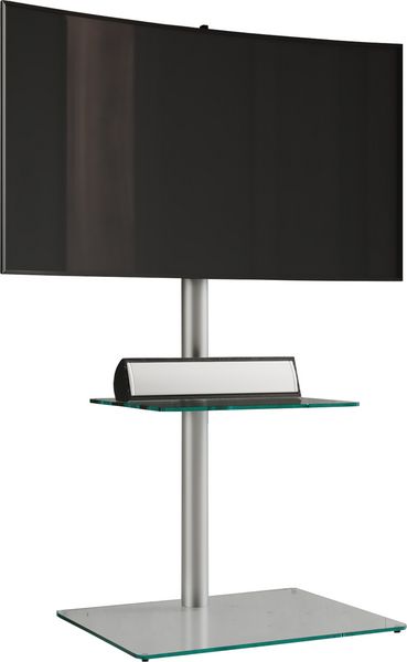 Produktbild: TV Standfu&szlig; Alu Glas Fernseh St&auml;nder Fu&szlig; Alani