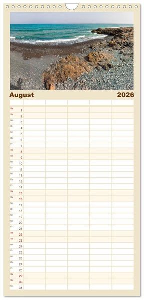 Produktbild: Familienplaner 2026 - Fuerteventura &ndash; Von Str&auml;nden und Bergen mit 5 Spalten (Wandkalender, 21 x 45 cm) CALVENDO