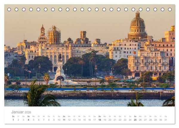 Produktbild: Cuba - Unter der Sonne der Karibik (Tischkalender 2026 DIN A5 quer), CALVENDO Monatskalender