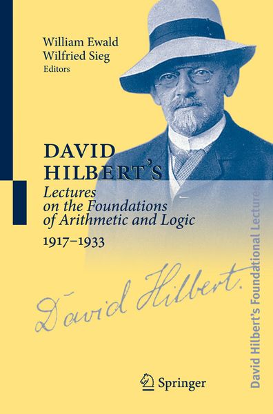 Produktbild: David Hilbert's Lectures on the Foundations of Arithmetic and Logic 1917-1933