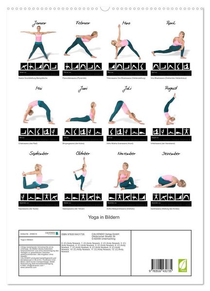 Produktbild: Yoga in Bildern (hochwertiger Premium Wandkalender 2026 DIN A2 hoch), Kunstdruck in Hochglanz