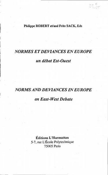 Produktbild: Normes et deviances en Europe