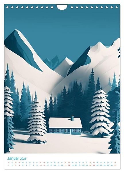 Produktbild: S&uuml;dtirol - Old School Poster Style (Wandkalender 2026 DIN A4 hoch), CALVENDO Monatskalender