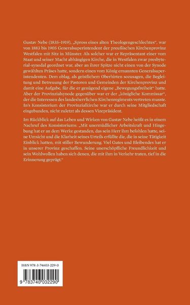 Produktbild: Aus dem Leben und Wirken von D. theol. Gustav Nebe