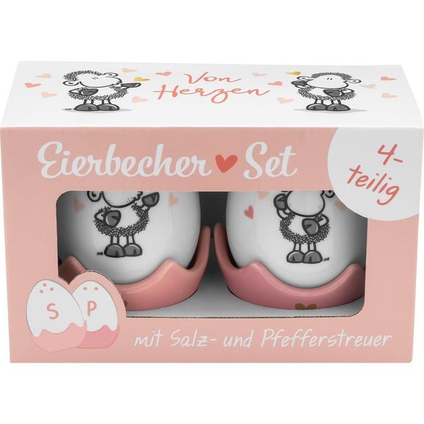 Eierbecher-Streuer-Set "Von Herzen"