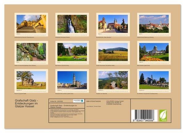 Produktbild: Grafschaft Glatz - Entdeckungen im Glatzer Kessel (Wandkalender 2026 DIN A4 quer), CALVENDO Monatskalender