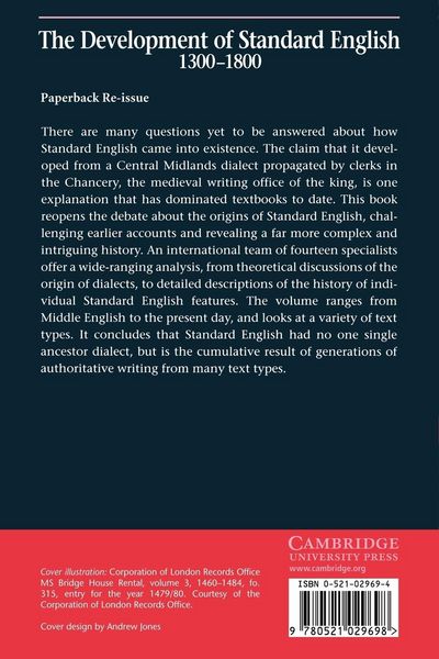 Produktbild: The Development of Standard English, 1300 1800