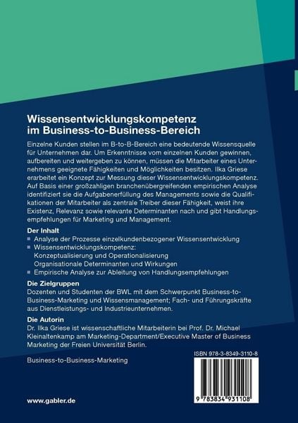 Produktbild: Wissensentwicklungskompetenz im Business-to-Business-Bereich