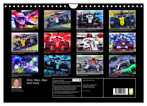 Produktbild: Kimi, Nico, Max and more (Wandkalender 2026 DIN A4 quer), CALVENDO Monatskalender