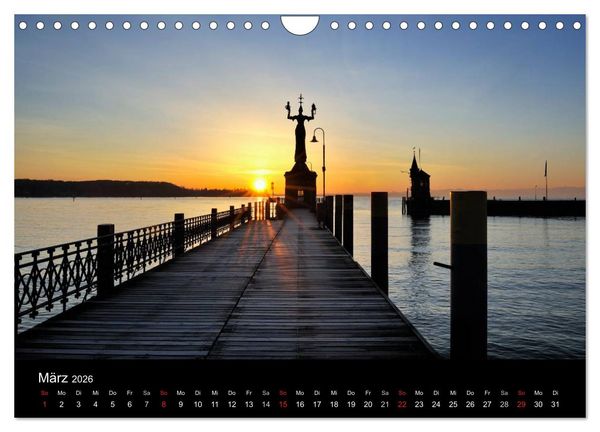 Produktbild: Bodensee - Uferlandschaften im sch&ouml;nsten Licht 2026 (Wandkalender 2026 DIN A4 quer), CALVENDO Monatskalender