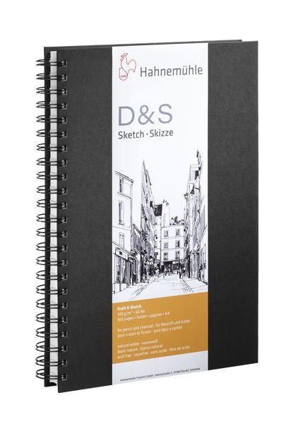 Produktbild: Hahnem&uuml;hle Papier Skizzenbuch D&S, DIN A 4 Hochformat, 140 g/m&sup2;