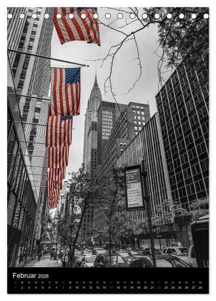 Produktbild: New York City - Color Glow Edition (Tischkalender 2026 DIN A5 hoch), CALVENDO Monatskalender