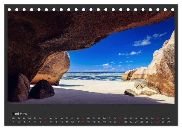 Produktbild: Seychellen Traumstr&auml;nde im Paradies (Tischkalender 2026 DIN A5 quer), CALVENDO Monatskalender