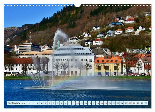 Produktbild: Wundersch&ouml;nes Bergen. Norwegens Tor zum Fjordland (Wandkalender 2026 DIN A3 quer), CALVENDO Monatskalender