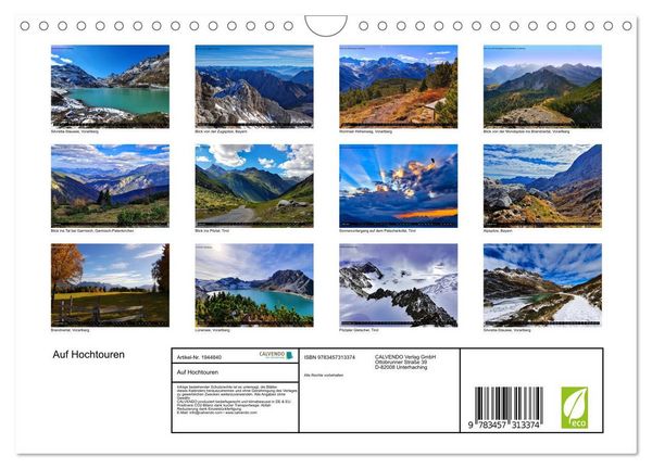 Produktbild: Auf Hochtouren (Wandkalender 2026 DIN A4 quer), CALVENDO Monatskalender