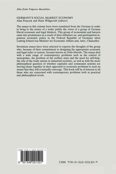 Produktbild: German Neo-Liberals and the Social Market Economy