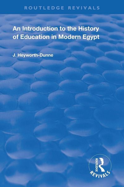 Produktbild: An Introduction to the History of Education in Modern Egypt
