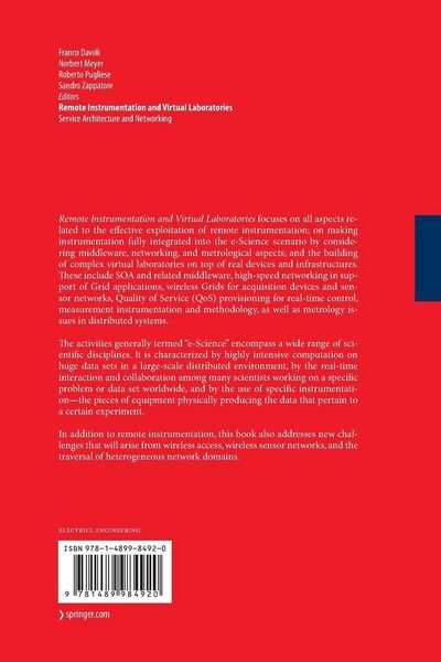 Produktbild: Remote Instrumentation and Virtual Laboratories