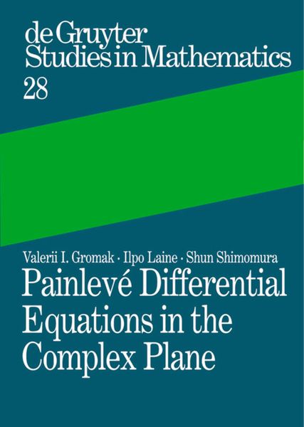 Produktbild: Painlev&eacute; Differential Equations in the Complex Plane