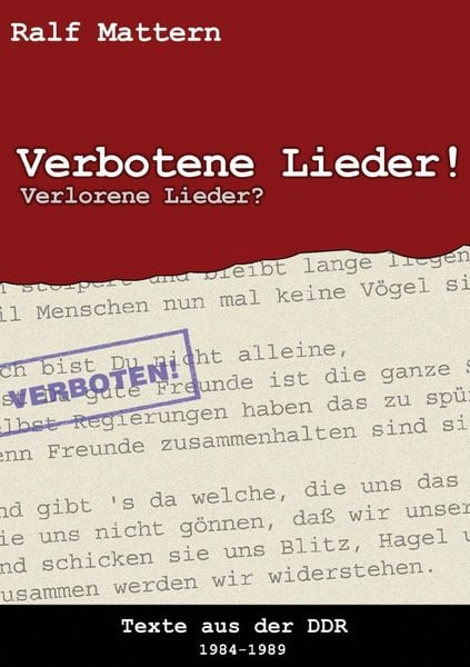 Produktbild: Verbotene Lieder! Verlorene Lieder?