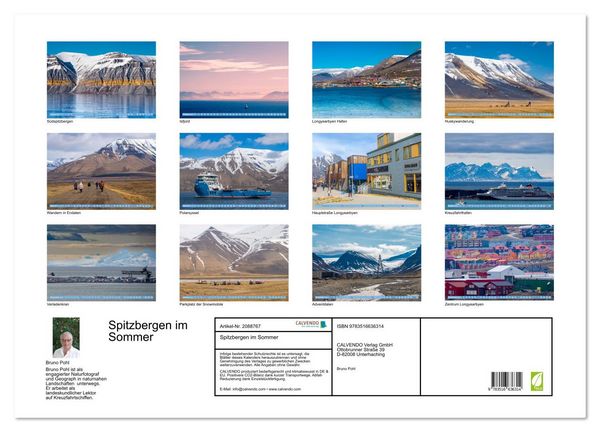 Produktbild: Spitzbergen im Sommer (Wandkalender 2026 DIN A2 quer), CALVENDO Monatskalender