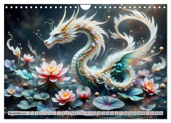 Produktbild: Lotus blossom dragons (Wall Calendar 2027 DIN A4 landscape), CALVENDO 12 Month Wall Calendar