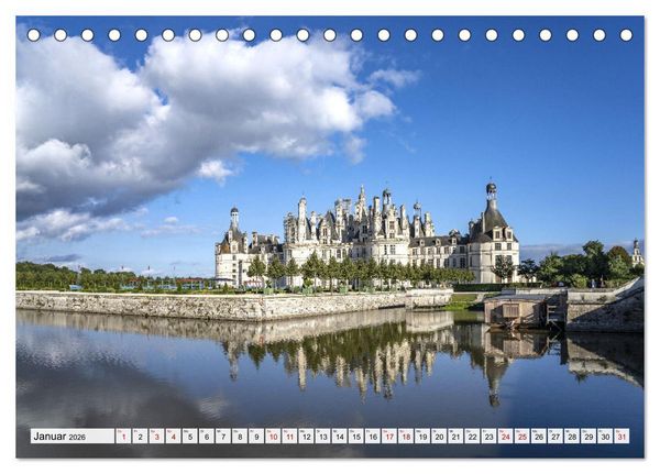 Produktbild: Die Schl&ouml;sser im Tal der Loire (Tischkalender 2026 DIN A5 quer), CALVENDO Monatskalender