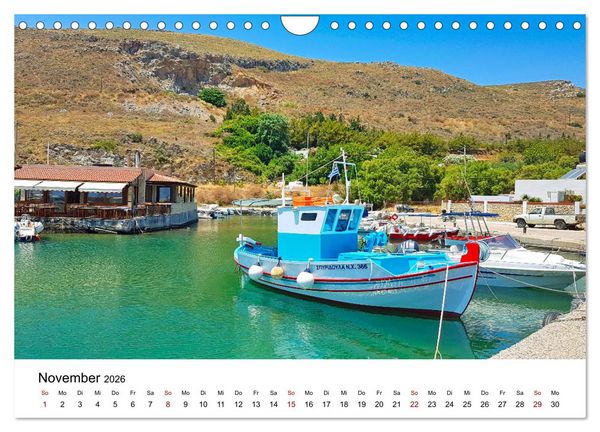 Produktbild: Farbenfrohe Boote in kristallklarem Wasser (Wandkalender 2026 DIN A4 quer), CALVENDO Monatskalender