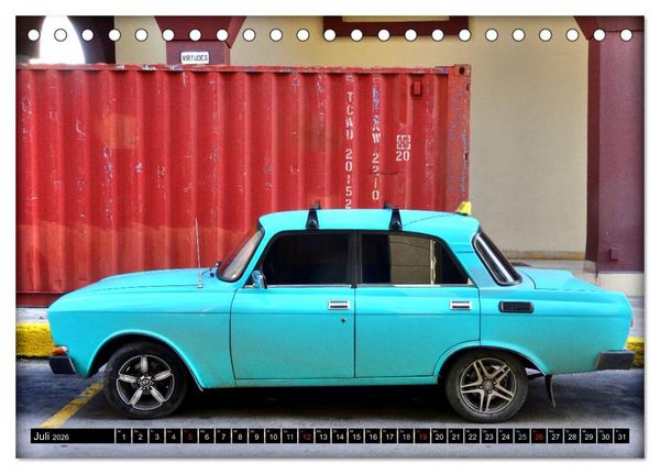 Produktbild: AUTO-LEGENDE MOSKWITSCH (Tischkalender 2026 DIN A5 quer), CALVENDO Monatskalender