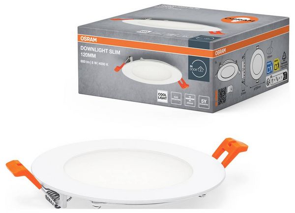 Produktbild: OSRAM HOMELIGHTING 4099854445156 Downlight Slim 120mm 8W 4000K LED-Deckenleuchte 8.00 W Wei&szlig;