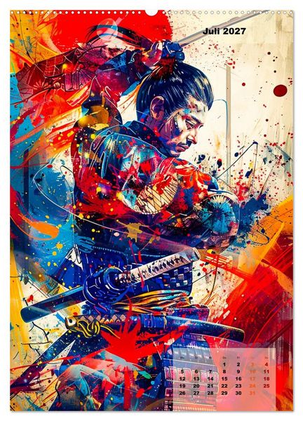 Produktbild: Samurai - Stahl Ehre Mut (hochwertiger Premium Wandkalender 2027 DIN A2 hoch), Kunstdruck in Hochglanz