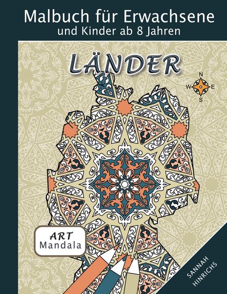 Produktbild: Mandala Art Malbuch f&uuml;r Erwachsene und Kinder ab 8 Jahren - L&auml;nder