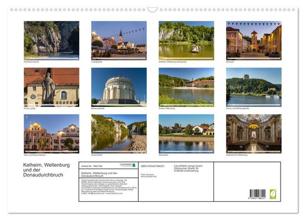 Produktbild: Kelheim, Weltenburg und der Donaudurchbruch (Wandkalender 2026 DIN A2 quer), CALVENDO Monatskalender