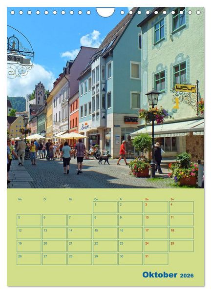 Produktbild: F&uuml;ssen - Ein Allg&auml;uer Terminplaner (Wandkalender 2026 DIN A4 hoch), CALVENDO Monatskalender