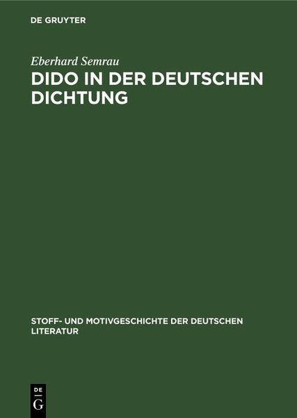 Produktbild: Dido in der deutschen Dichtung