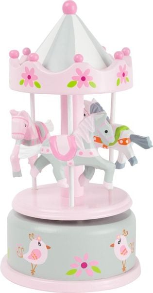 Holz Spieluhr Karussell Mit Pferden - Spielt Camelot Melodie - Wunderschöne Deko Fürs Kinderzimmer