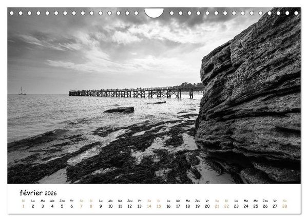 Produktbild: Terres de contraste &ndash; Une ann&eacute;e en monochrome (Calendrier mural 2026 DIN A4 vertical), CALVENDO calendrier mensuel
