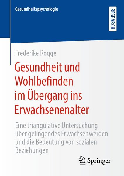 Produktbild: Gesundheit und Wohlbefinden im &Uuml;bergang ins Erwachsenenalter