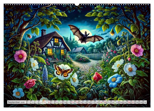 Produktbild: Tiere im Garten - Tierische Begegnungen in der gr&uuml;nen Oase (Wandkalender 2026 DIN A2 quer), CALVENDO Monatskalender