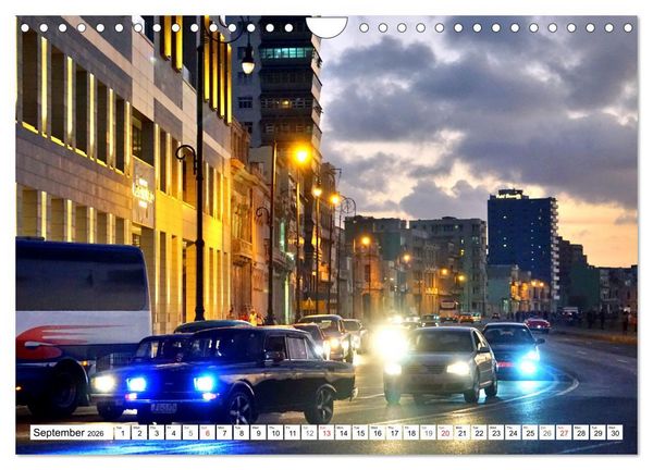 Produktbild: Havana by Night - Cuba's fascinating capital (Wall Calendar 2026 DIN A4 landscape), CALVENDO 12 Month Wall Calendar