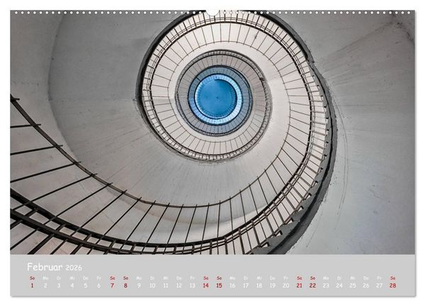 Produktbild: Hamburger Treppenspiralen (hochwertiger Premium Wandkalender 2026 DIN A2 quer), Kunstdruck in Hochglanz