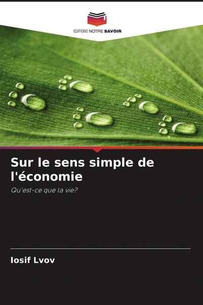 Produktbild: Sur le sens simple de l'&eacute;conomie