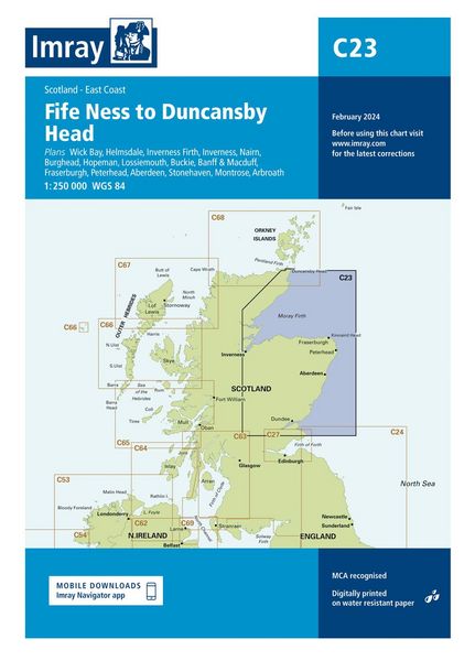 Produktbild: C23 Fife Ness to Duncansby Head, Imray Chart