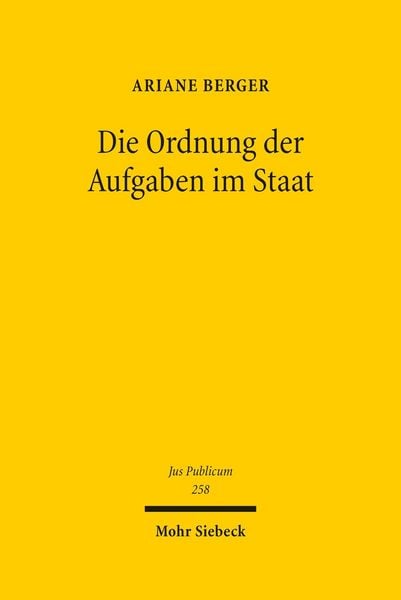 Produktbild: Die Ordnung der Aufgaben im Staat