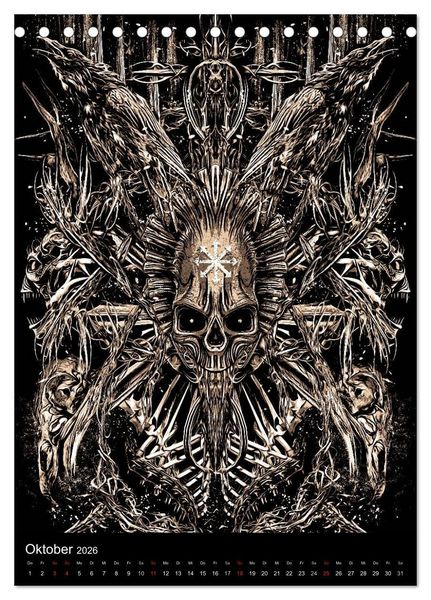 Produktbild: BLOODBOY/DARK ILLUSTRATION (Tischkalender 2026 DIN A5 hoch), CALVENDO Monatskalender