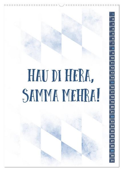 Produktbild: BAYRISCH Z&uuml;nftige Spr&uuml;che (Wandkalender 2026 DIN A2 hoch), CALVENDO Monatskalender