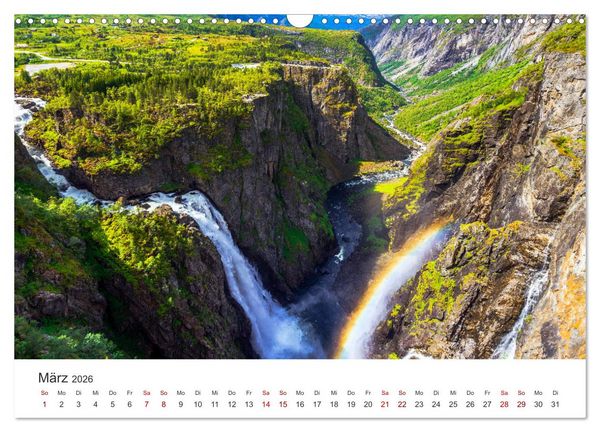 Produktbild: Wasserf&auml;lle in Norwegen (Wandkalender 2026 DIN A3 quer), CALVENDO Monatskalender
