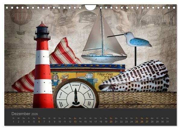Produktbild: Patchwork - Vintage Impressionen (Wandkalender 2026 DIN A4 quer), CALVENDO Monatskalender