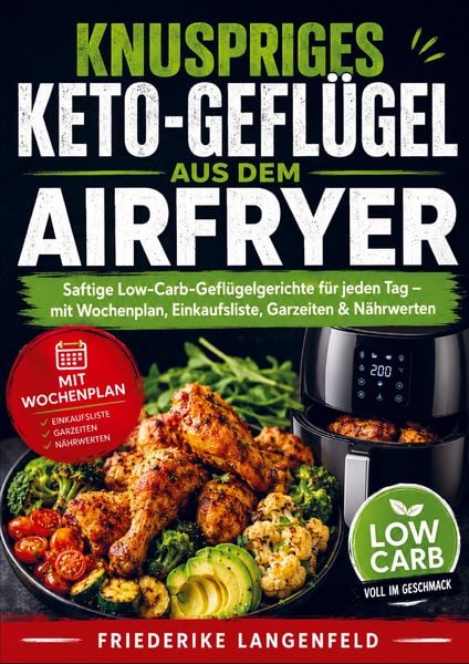 Produktbild: Knuspriges Keto-Gefl&uuml;gel aus dem Airfryer