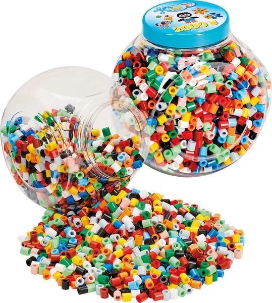 Hama 8589 - Dose mit Perlen , Maxi, bunt, 2000 Stück